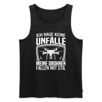 Drohne mit Kamera für Drohnenpilot FPV Drohne - Männer Premium Bio Tank Top - Schwarz - Vorne - AI Model Male 178 light (178cm)