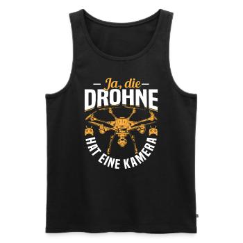 Drone with Camera Drone Pilot Quadcopter - Men's Premium Organic Tank Top - black - Front - AI Model Male 178 light (178cm)