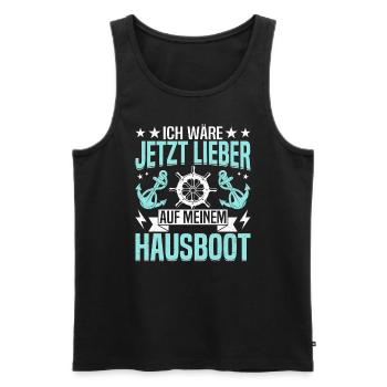 Houseboat captain Boat owner Boat license for - Men's Premium Organic Tank Top - black - Front - AI Model Male 178 light (178cm)