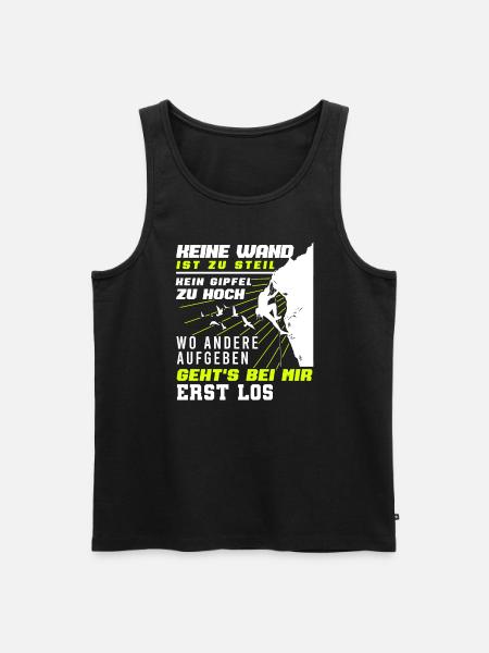 Climbing Bouldering Funny Motif Climber - Men's Premium Organic Tank Top - black
