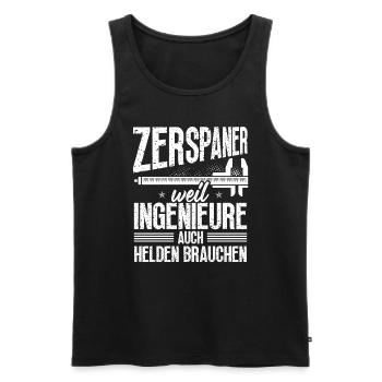 Machinist Apprenticeship Profession Cutting Machine Operator - Men's Premium Organic Tank Top - black - Front - AI Model Male 178 light (178cm)