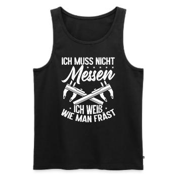 Machinists Accessories Work Job Cutting Machine Operator - Men's Premium Organic Tank Top - black - Front - AI Model Male 178 light (178cm)