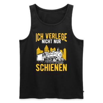 Eisenbahnliebhaber Modeleisenbahn Eisenbahner - Männer Premium Bio Tank Top - Schwarz - Vorne - AI Model Male 178 light (178cm)