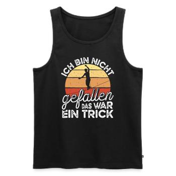 Slaclkine Indoor Set Slacklining Kinder Slackliner - Männer Premium Bio Tank Top - Schwarz - Vorne - Michal (187cm)