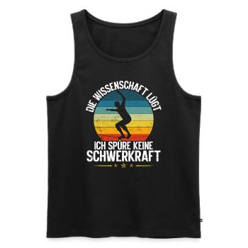 Slacklining without a tree Slackline Accessories Slackliner - Men's Premium Organic Tank Top - black - Front - AI Model Male 178 light (178cm)