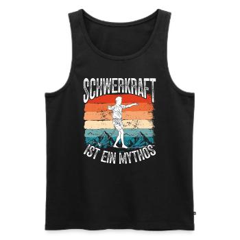 Slacklining Erwachsene Slackline Board Slackliner - Männer Premium Bio Tank Top - Schwarz - Vorne - AI Model Male 178 light (178cm)
