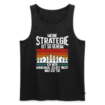 Chess Game Chess Strategy Tactics Board Game - Men's Premium Organic Tank Top - black - Front - Michal (187cm)