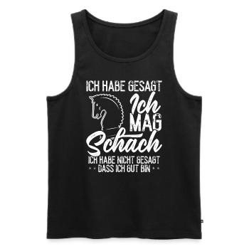Chess Player Strategy Board Player Chess Pieces - Men's Premium Organic Tank Top - black - Front - Michal (187cm)