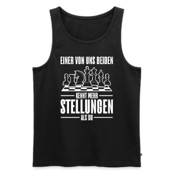 Chess Masters Chess Pieces Chess Players - Men's Premium Organic Tank Top - black - Front - AI Model Male 178 light (178cm)