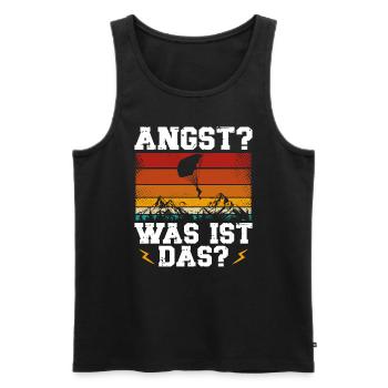 Parachute Skydiving Accessories - Men's Premium Organic Tank Top - black - Front - AI Model Male 178 light (178cm)
