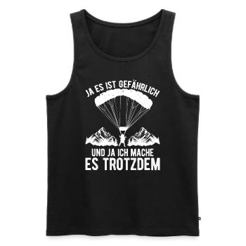 Bon de saut en parachute Accessoires Parachute - Débardeur bio Premium Homme - noir - Devant - Michal (187cm)