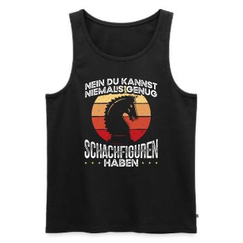 Chess Pieces Board Game Tactics Chess Player - Men's Premium Organic Tank Top - black - Front - Michal (187cm)