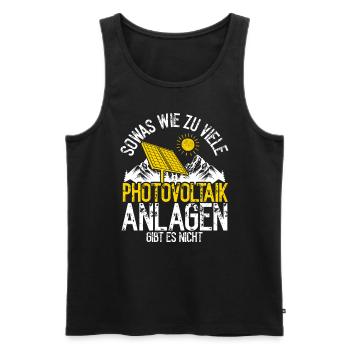 PV Anlagen Solar Panel Balkonkraftwerk - Männer Premium Bio Tank Top - Schwarz - Vorne - AI Model Male 178 light (178cm)