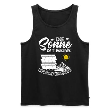 Photovoltaikanlage Ökostrom Balkonkraftwerk PV - Männer Premium Bio Tank Top - Schwarz - Vorne - AI Model Male 178 light (178cm)