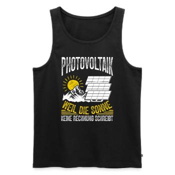 Photovoltaikanlagen Ökostrom Solar Panel PV Anlage - Männer Premium Bio Tank Top - Schwarz - Vorne - AI Model Male 178 light (178cm)