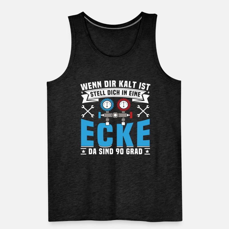 Refrigeration system for refrigeration technicians Plant mechanics Men's Premium Organic Tank Top