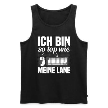 Zocken Gaming Headset Videogamer Videospiel Zocker - Männer Premium Bio Tank Top - Schwarz - Vorne - AI Model Male 178 light (178cm)