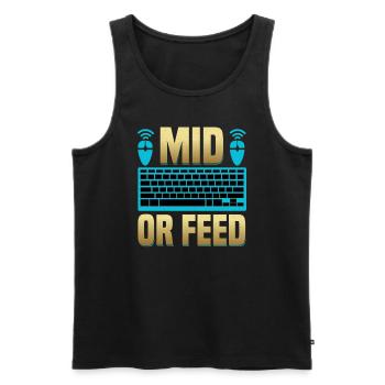 Videospiel Gaming Headset PC Gamer Zocken PC - Männer Premium Bio Tank Top - Schwarz - Vorne - AI Model Male 178 light (178cm)