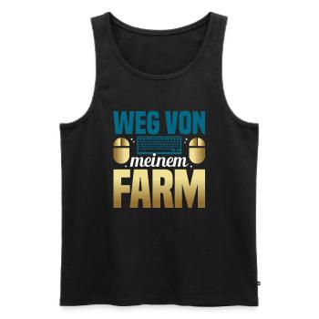 PC Gaming Keyboard Headset PC Gamer Videogamer - Men's Premium Organic Tank Top - black - Front - AI Model Male 178 light (178cm)