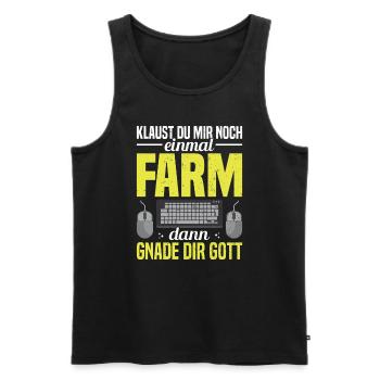 Gaming Gaming Keyboard PC Gamer Console PC Gaming - Men's Premium Organic Tank Top - black - Front - AI Model Male 178 light (178cm)