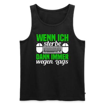 Videogamer Gaming Headset Gaming Controller Zocken - Männer Premium Bio Tank Top - Schwarz - Vorne - AI Model Male 178 light (178cm)