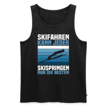 Ski de saut à ski sports d’hiver pour le vol à ski - Débardeur bio Premium Homme - noir - Devant - AI Model Male 178 light (178cm)