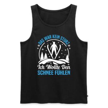 Ski jumping chance Winter sports Skis for ski jumping - Men's Premium Organic Tank Top - black - Front - AI Model Male 178 light (178cm)