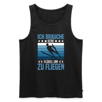 Ski jumpers, hill record, ski jumping chance - Men's Premium Organic Tank Top - black - Front - Michal (187cm)