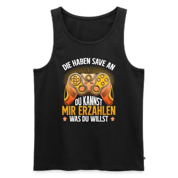 Zocken Videogamer Gaming PC Headset Controller - Men's Premium Organic Tank Top - black - Front - AI Model Male 178 light (178cm)