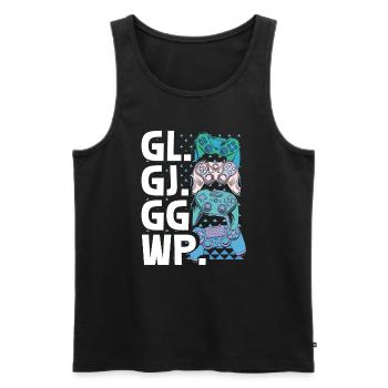 Gaming Controller Headset Video Games Gamer Gaming - Men's Premium Organic Tank Top - black - Front - AI Model Male 178 light (178cm)