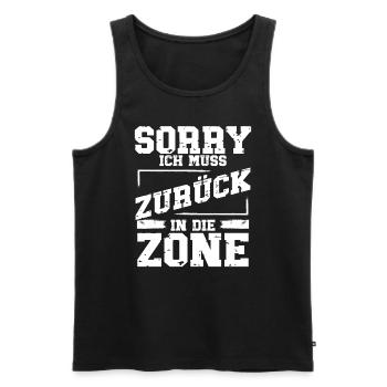 Gaming Deko Monitor Gamepad Controller Zocken - Männer Premium Bio Tank Top - Schwarz - Vorne - AI Model Male 178 light (178cm)