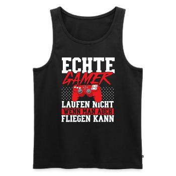 Gaming Monitor PC Gamer Videospiel Controller - Männer Premium Bio Tank Top - Schwarz - Vorne - AI Model Male 178 light (178cm)