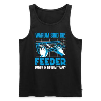 Gaming PC Tastatur Gamepad Videogamer Zocken Gamer - Männer Premium Bio Tank Top - Schwarz - Vorne - AI Model Male 178 light (178cm)