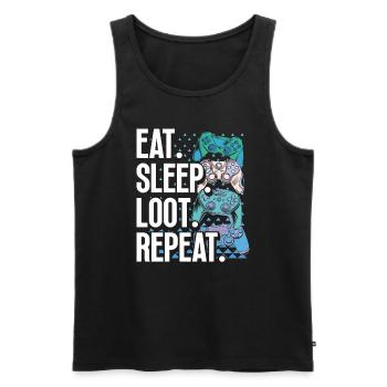 Gaming Stuff Video Game Gamer Gaming Video Games - Men's Premium Organic Tank Top - black - Front - AI Model Male 178 light (178cm)