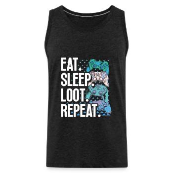 Gaming Sachen Videospiel Gamer Zocken Videospiele - Männer Premium Bio Tank Top - Anthrazit - Vorne - Alexander (188cm)