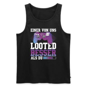 Videogamer Gaming PC Headset Tastatur Gaming - Männer Premium Bio Tank Top - Schwarz - Vorne - AI Model Male 178 light (178cm)