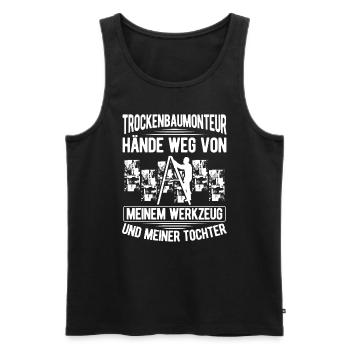 Drywall builder Construction worker Craftsman - Men's Premium Organic Tank Top - black - Front - AI Model Male 178 light (178cm)