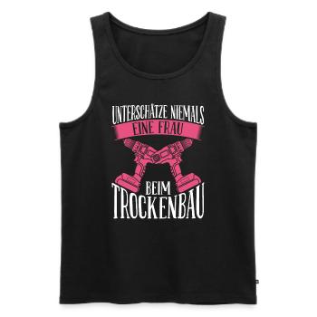 Drywall Builder Women Craftsman Drywall Builder - Men's Premium Organic Tank Top - black - Front - AI Model Male 178 light (178cm)