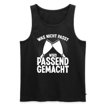 Tilers Craftsmen Tile Whisperers - Men's Premium Organic Tank Top - black - Front - Michal (187cm)