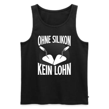 Tiler Silicone Craftsman Profession Tiler - Men's Premium Organic Tank Top - black - Front - Michal (187cm)