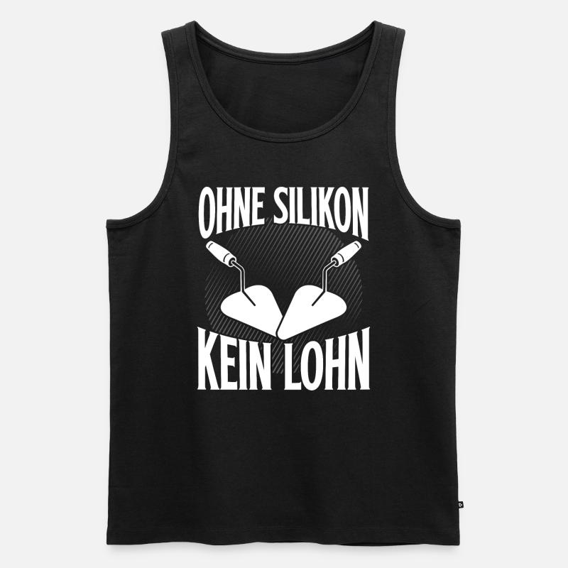 Fliesenleger Silikon Handwerker Beruf Plattenleger - Männer Premium Bio Tank Top - Schwarz
