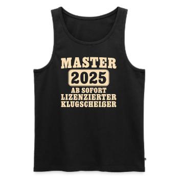 Masterprüfung bestanden 2025 Master Abschluss - Männer Premium Bio Tank Top - Schwarz - Vorne - Michal (187cm)