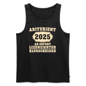 Abiturient 2025 Schulabschluss Abi - Männer Premium Bio Tank Top - Schwarz - Vorne - Michal (187cm)
