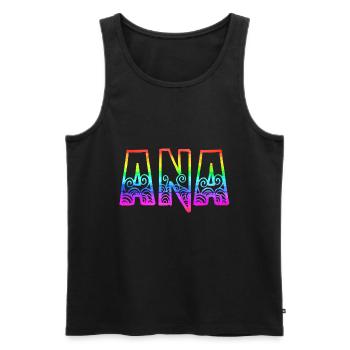 ana rs regenbogen - Männer Premium Bio Tank Top - Schwarz - Vorne - AI Model Male 178 light (178cm)