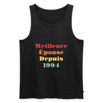 Meilleure Épouse Depuis 1994 - Anniversaire de mar - Débardeur bio Premium Homme - noir - Devant - Michal (187cm)