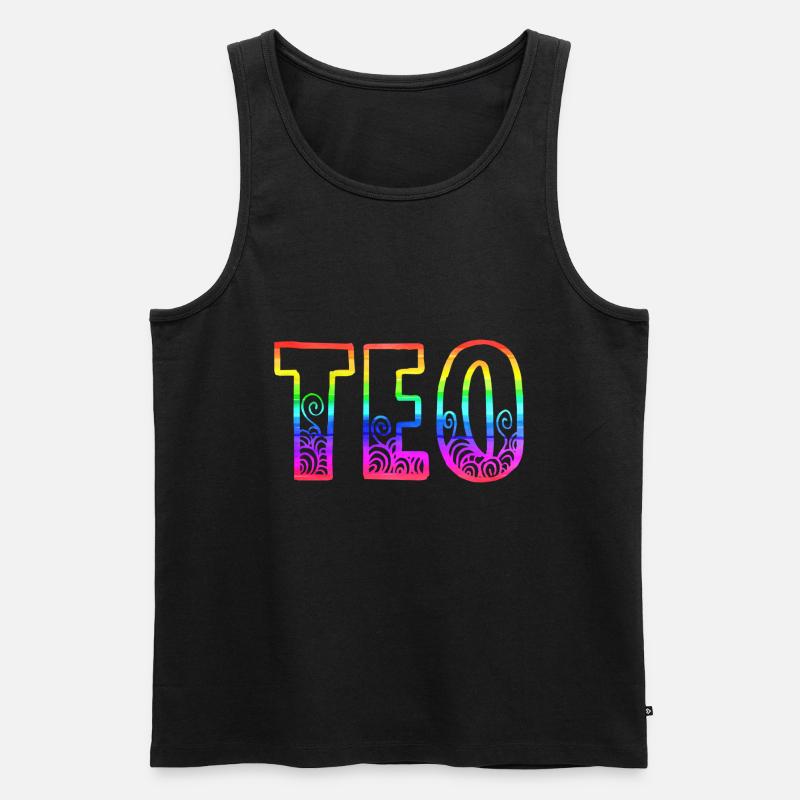 teo rs regenbogen - Männer Premium Bio Tank Top - Schwarz