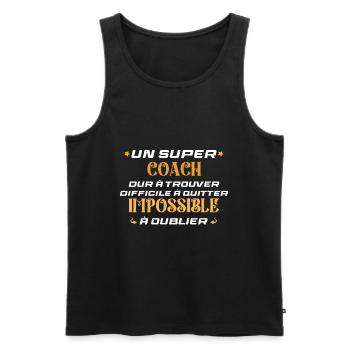 Coach sportif coach homme super coach - Men's Premium Organic Tank Top - black - Front - AI Model Male 178 light (178cm)