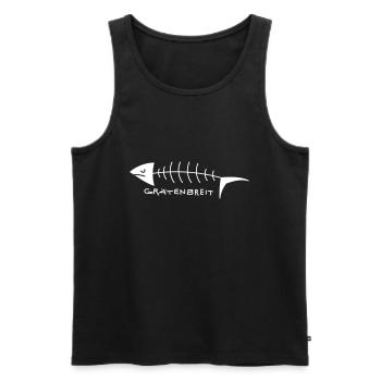 Funny herringbone wide - Men's Premium Organic Tank Top - black - Front - AI Model Male 178 light (178cm)