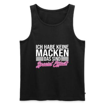 Ich Habe Keine Macken Das Sind Special Effects - Männer Premium Bio Tank Top - Schwarz - Vorne - AI Model Male 178 light (178cm)