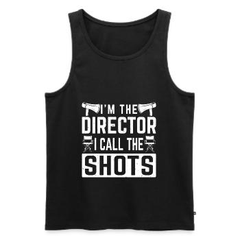 I'm The Director I Call The Shots Retro Film Maker - Men's Premium Organic Tank Top - black - Front - Michal (187cm)